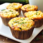 Cheesy Zucchini Quinoa Egg Muffins