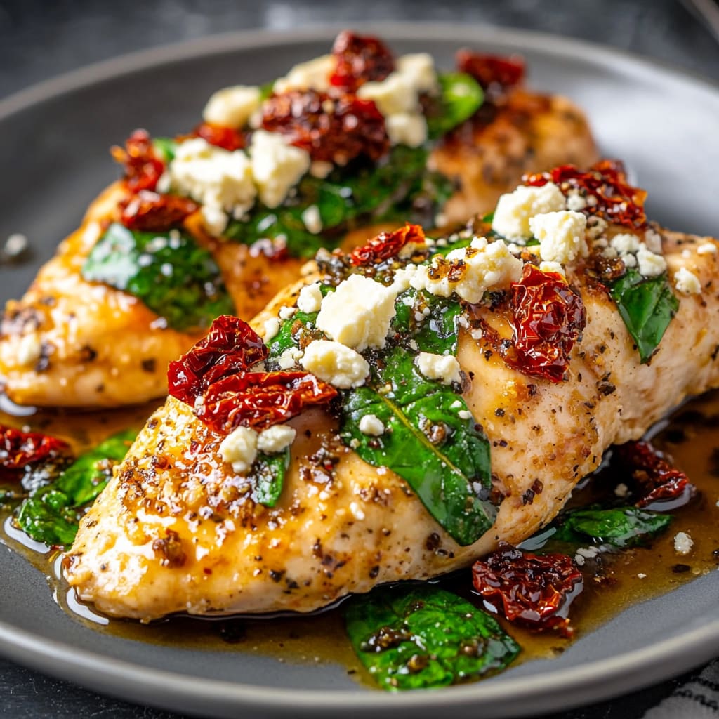 Feta Baked Chicken with Sun-Dried Tomatoes
