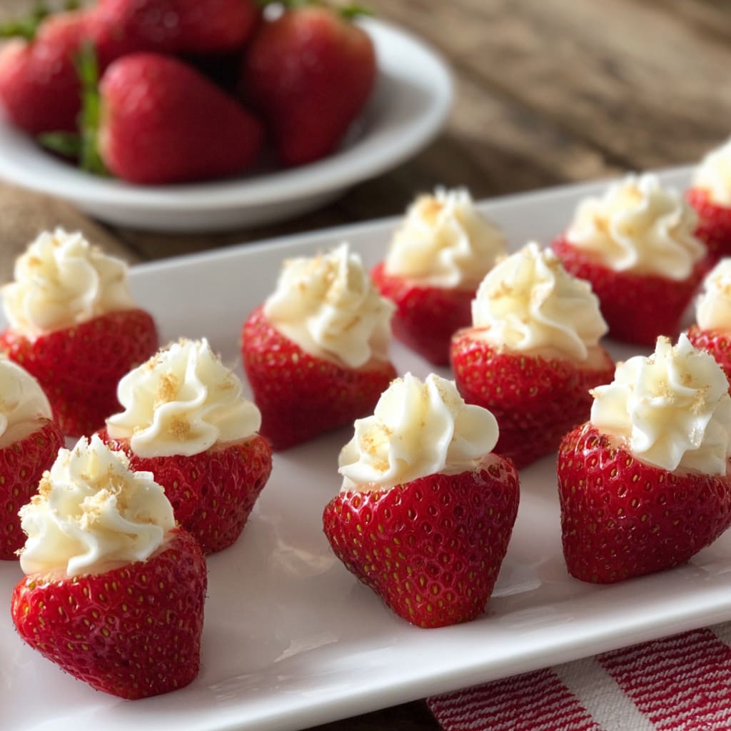 Cheesecake Stuffed Strawberries