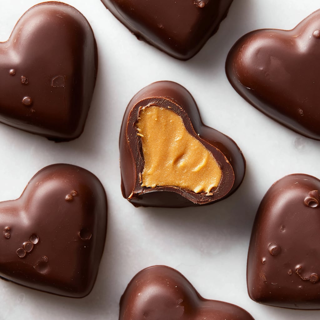 Chocolate Peanut Butter Valentines Heart