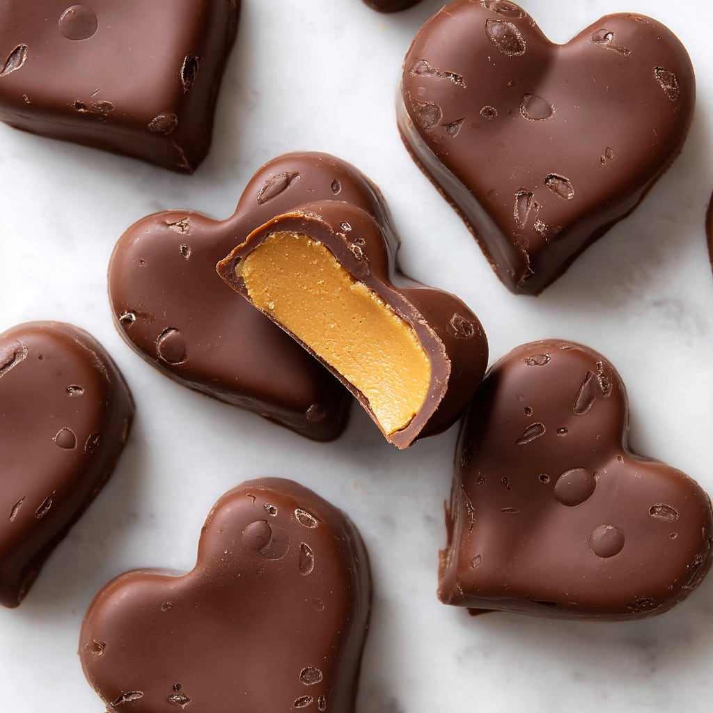 Chocolate Peanut Butter Valentines Heart