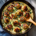 Creamy Spinach Turkey Meatballs
