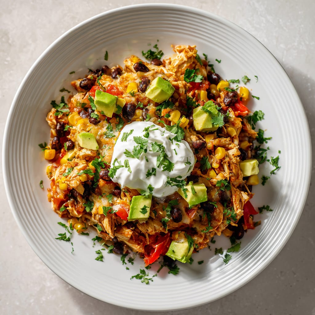 Easy Chicken Burrito Casserole