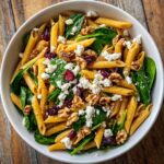 Feta & Cranberry Penne Salad with Orange Vinaigrette