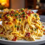 Irresistible Spicy Southern Cheesy Chicken Spaghetti Casserole