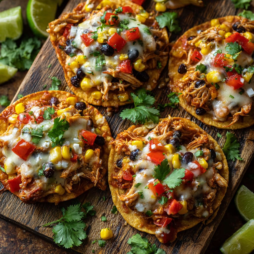 Mexican Rotisserie Chicken Tostadas