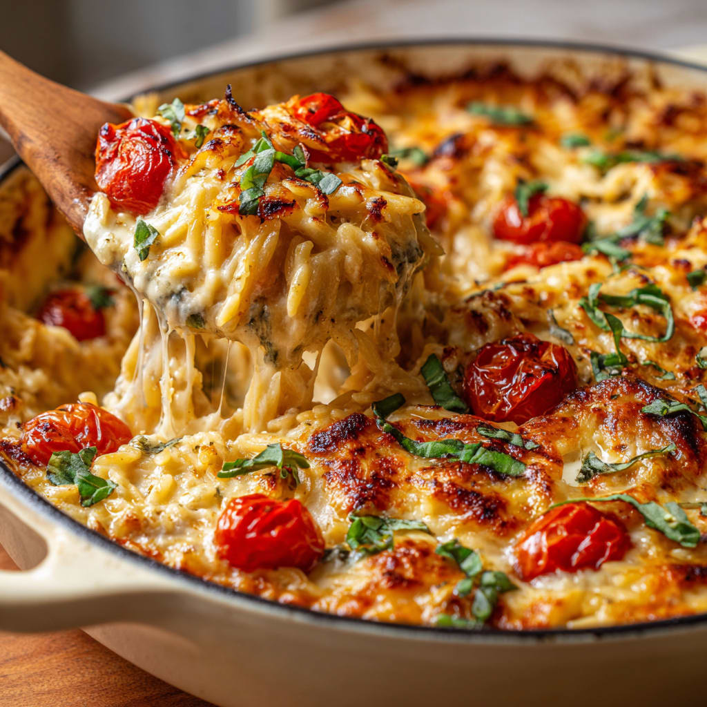 Orzo Tuscan Chicken Bake