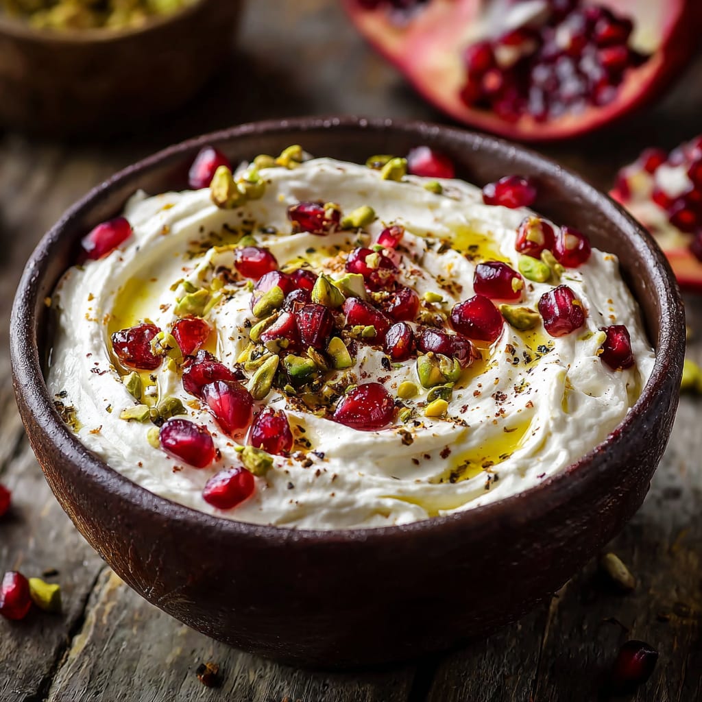Pomegranate Pistachio Whipped Feta Dip