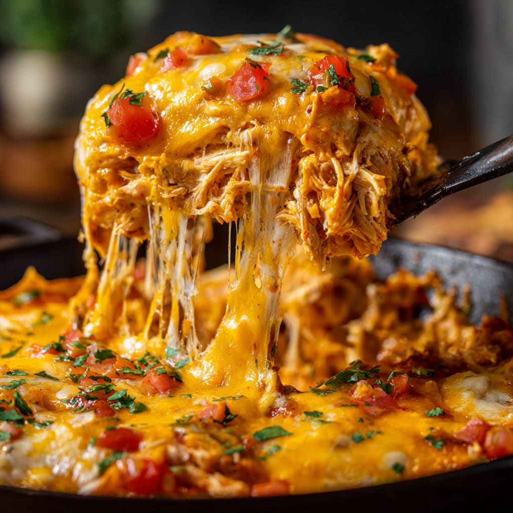 Slow Cooker Chicken Enchilada Casserole