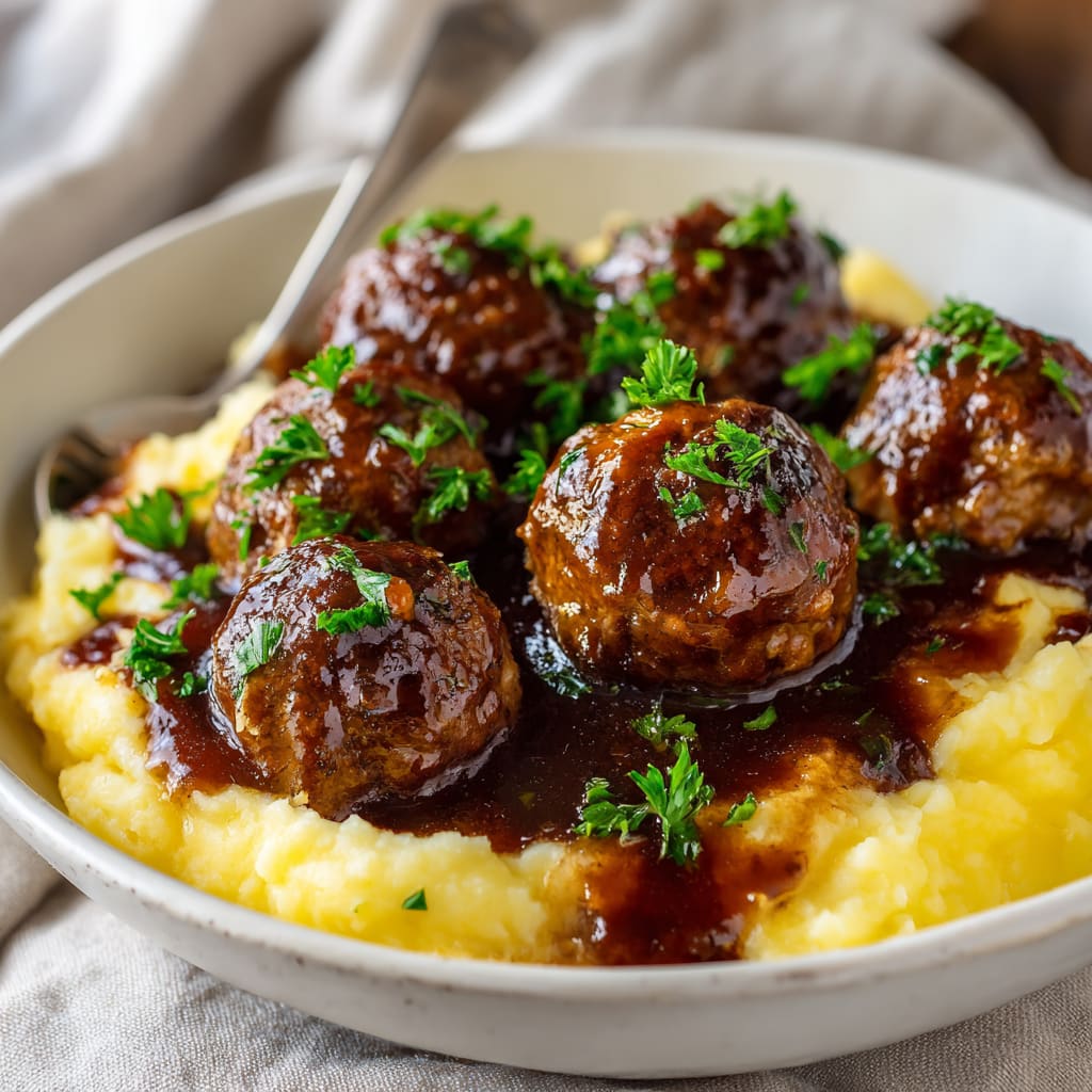Tasty Slow Cooker Salisbury Steak Meatballs Recipe