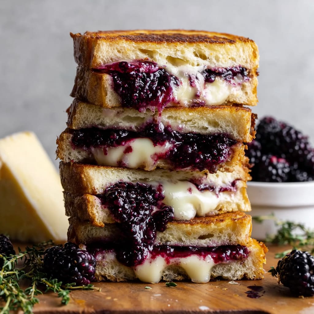 Blackberry Balsamic and Brie Grilled Cheese