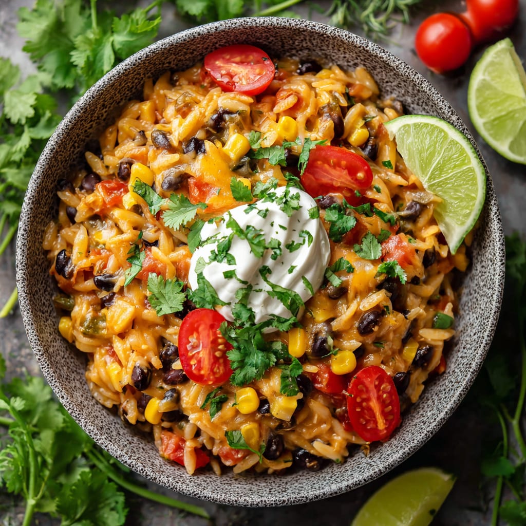 Cheesy Enchilada Orzo