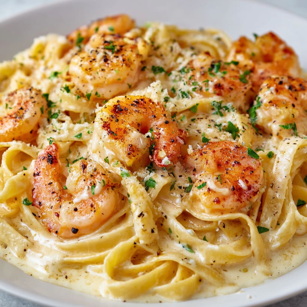 Creamy Garlic Shrimp Pasta
