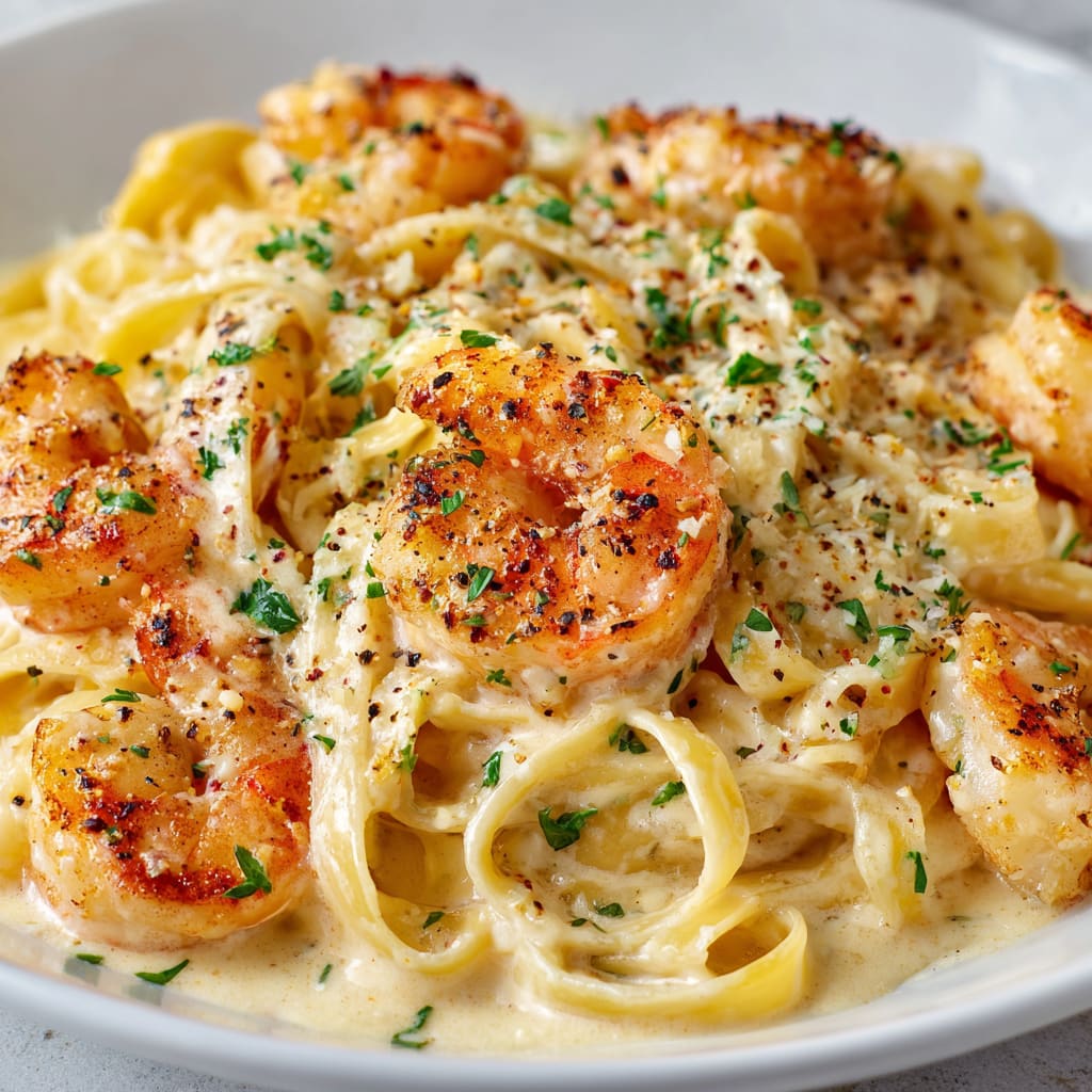 Creamy Garlic Shrimp Pasta