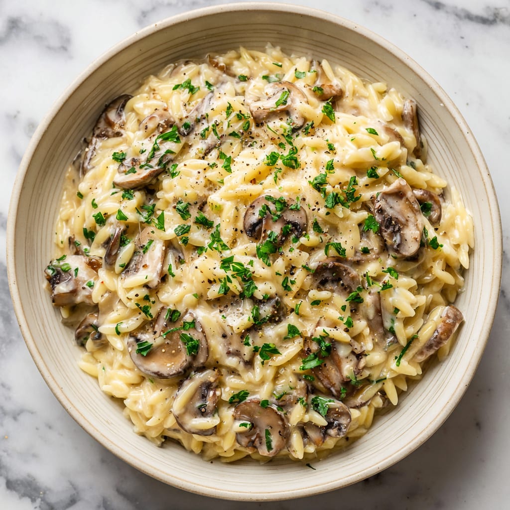 Creamy Mushroom Orzo