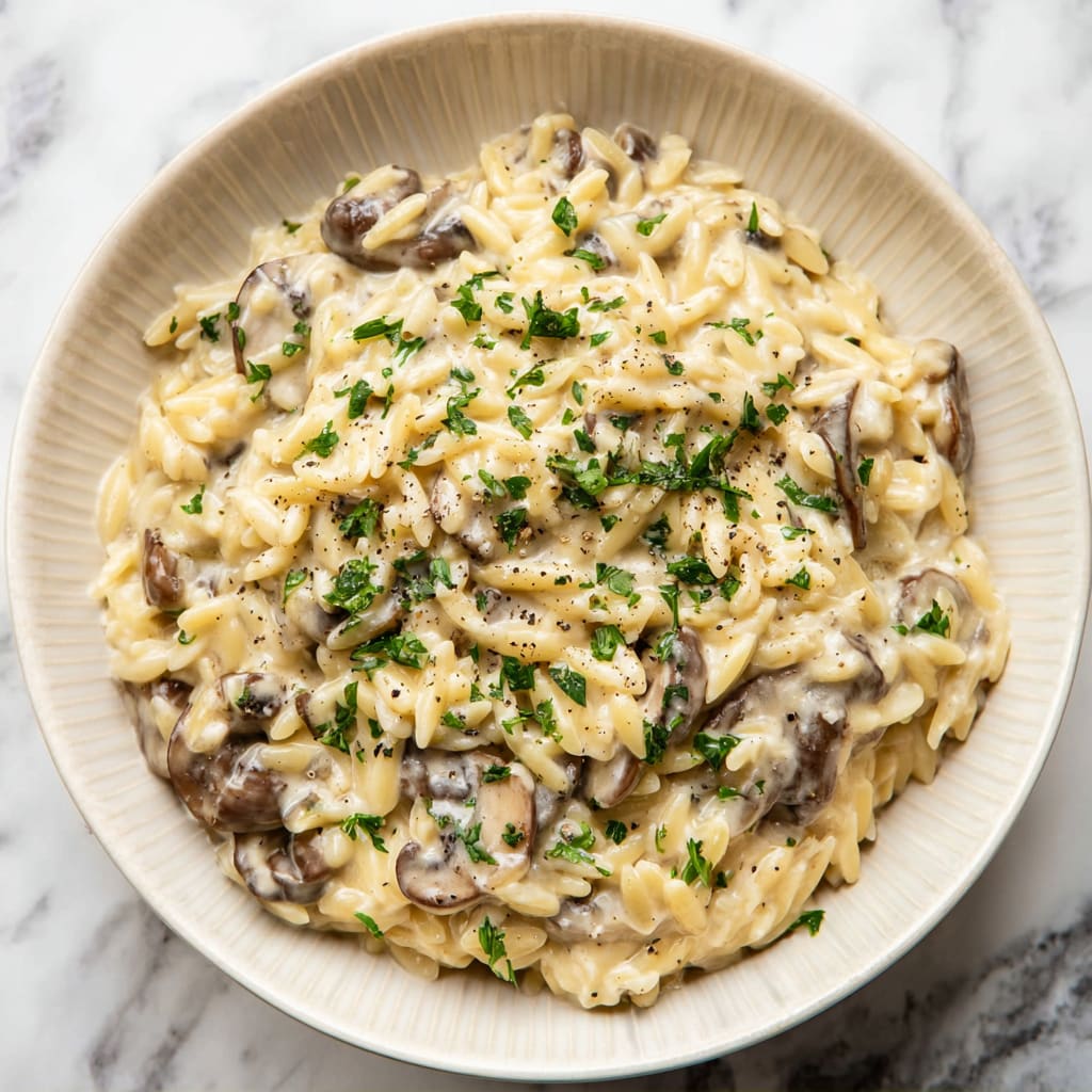 Creamy Mushroom Orzo