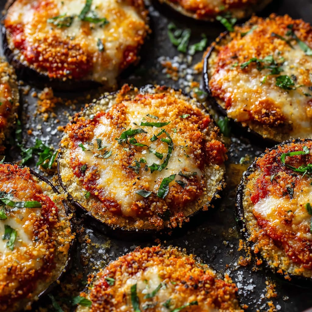Crispy Baked Eggplant Parmesan