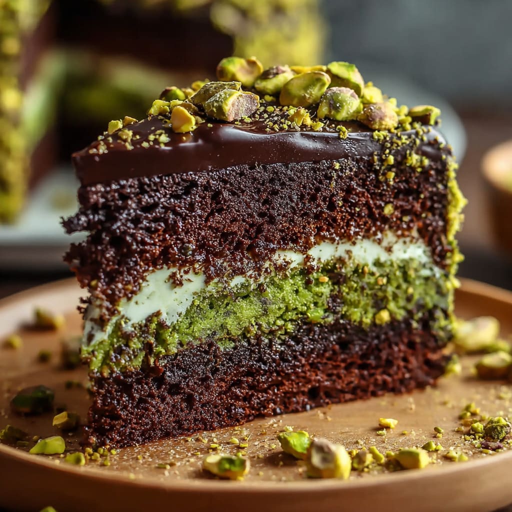 Dubai Chocolate Pistachio Cake