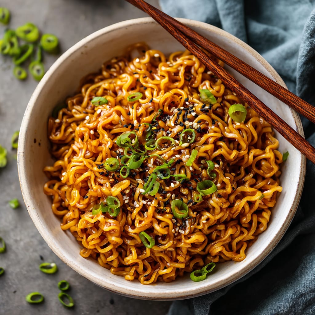 Easy Saucy Ramen Noodles