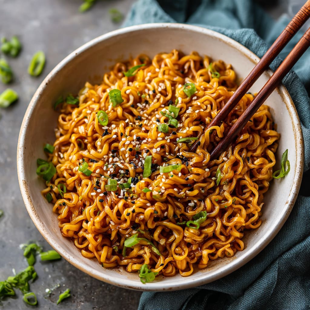 Easy Saucy Ramen Noodles