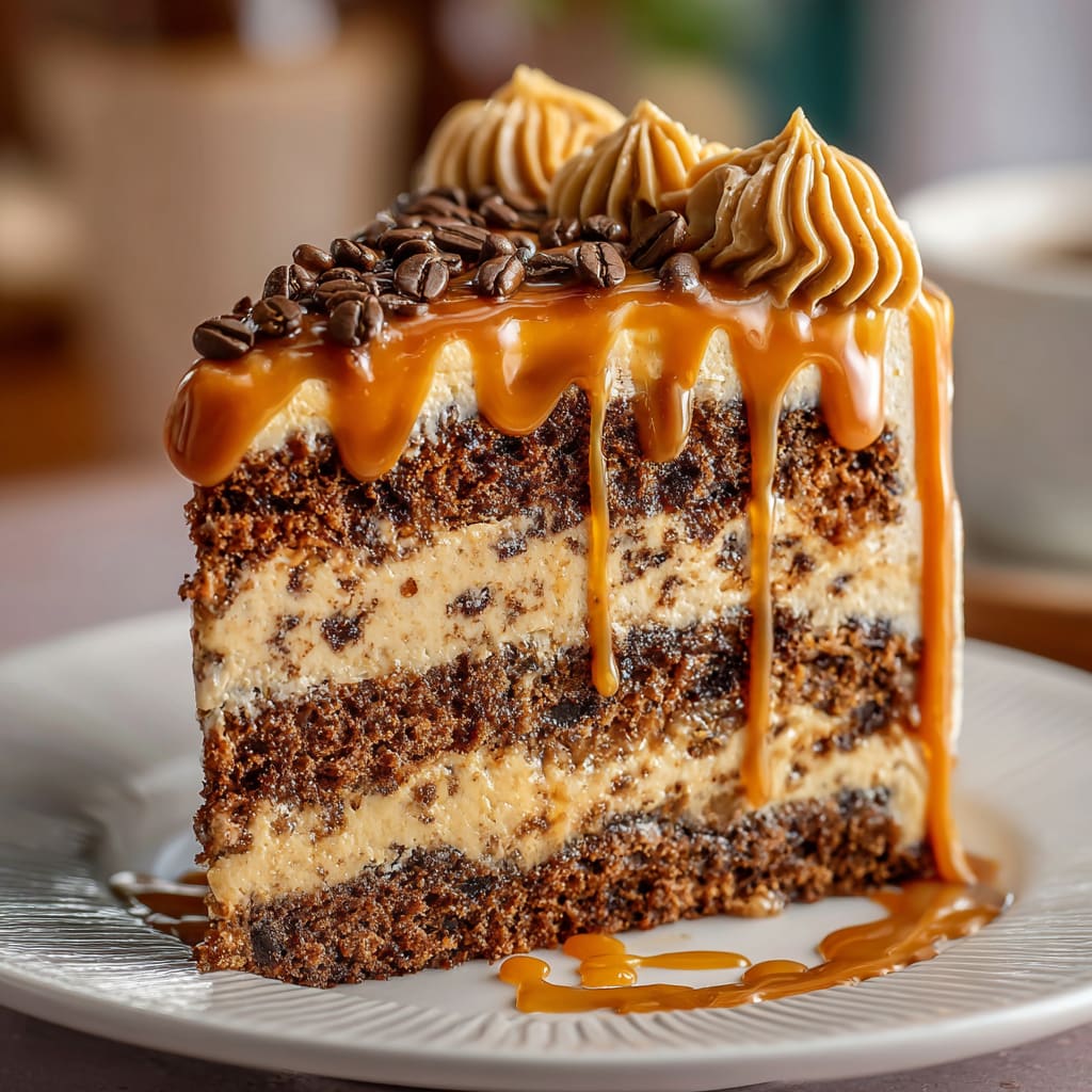 Gooey Coffee Caramel Cake