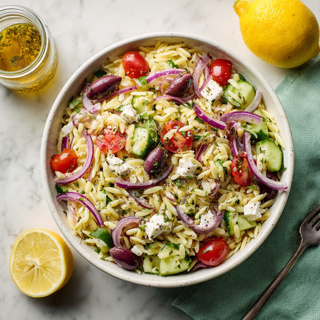 Greek Lemon Orzo Salad