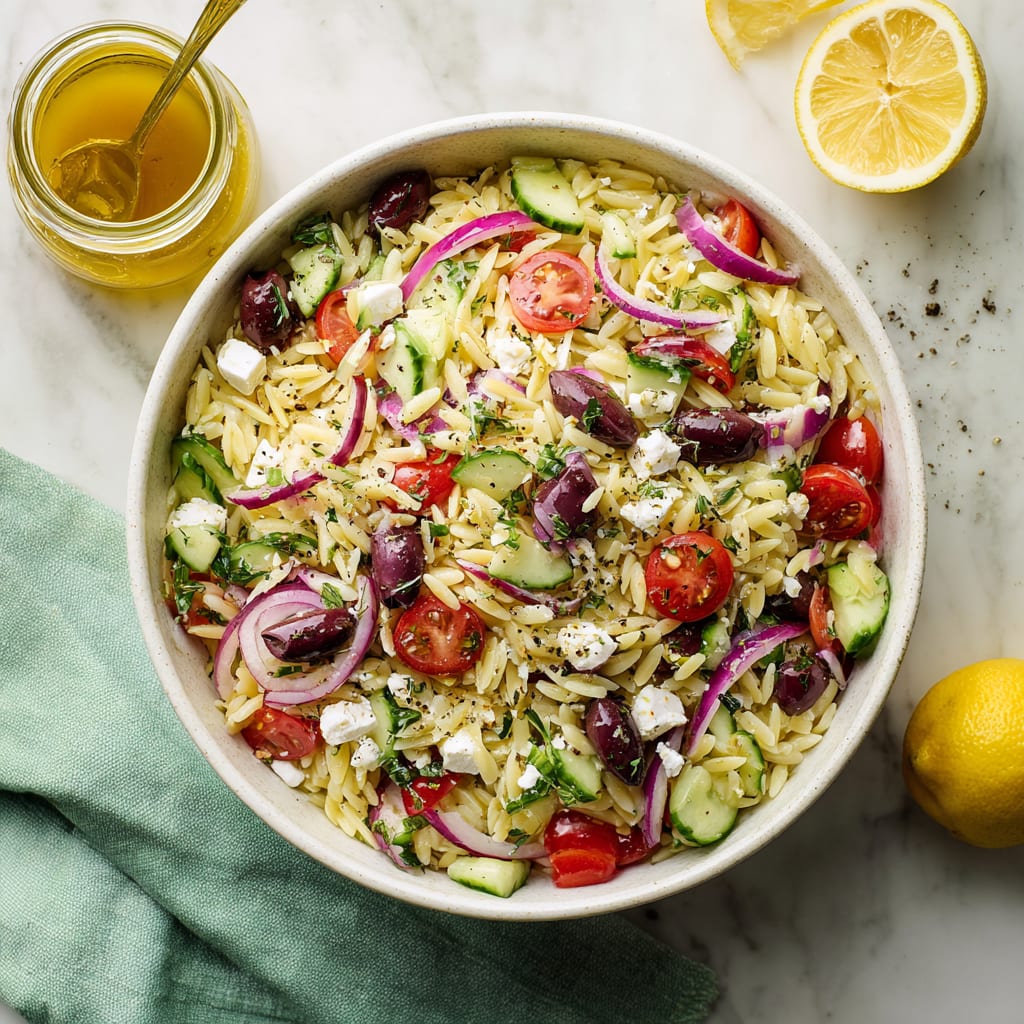Greek Lemon Orzo Salad