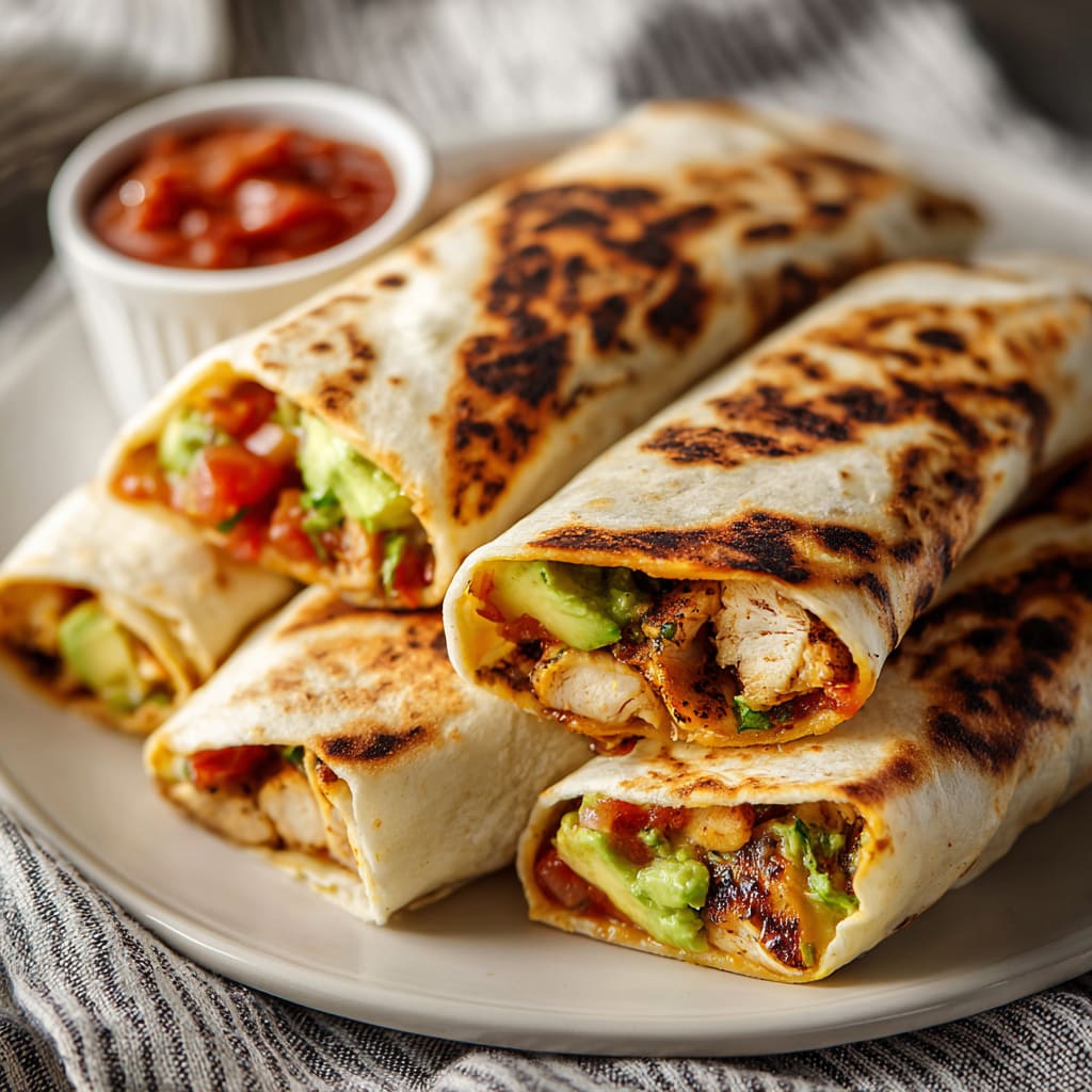 Grilled Avocado Chicken Wraps