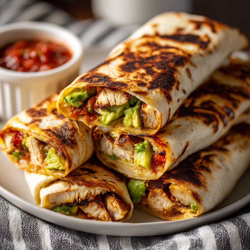 Grilled Avocado Chicken Wraps