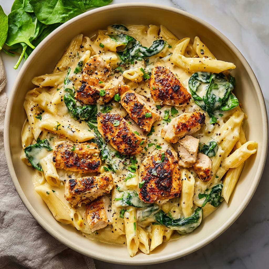 Healthy Garlic Parmesan Chicken Pasta Recipe