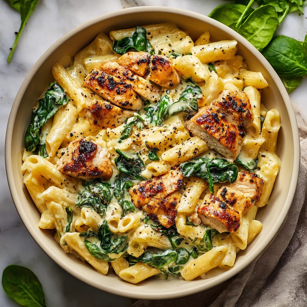 Healthy Garlic Parmesan Chicken Pasta Recipe