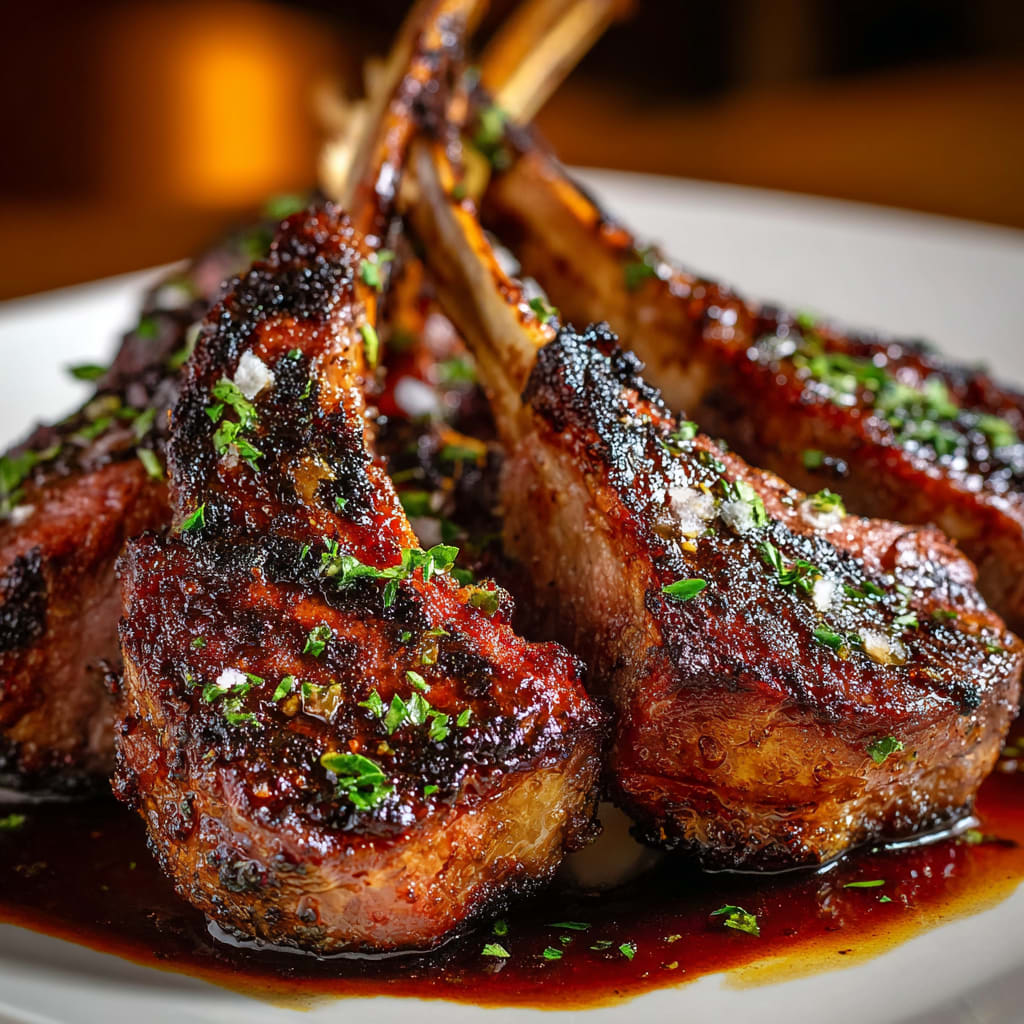 Honey Garlic Glazed Lamb Chops
