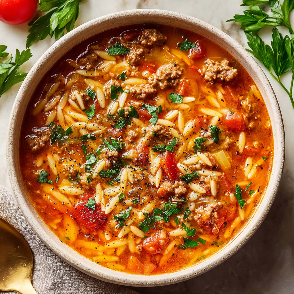 Irresistible One-Pot Italian Sausage Orzo Soup