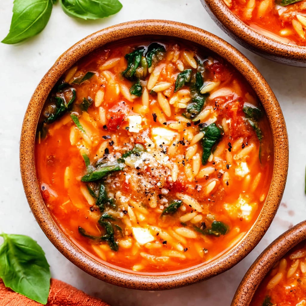 Italian Orzo Spinach Soup