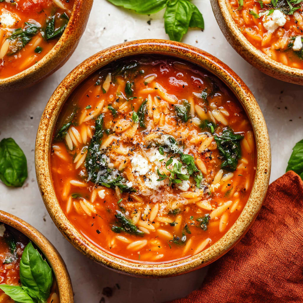 Italian Orzo Spinach Soup