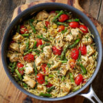 Lemon Chicken Orzo with Tomatoes and Asparagus
