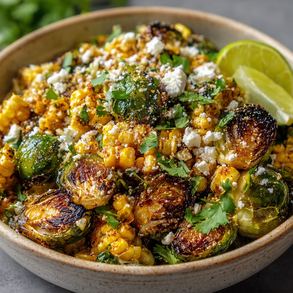 Mexican Street Corn Brussels Sprouts