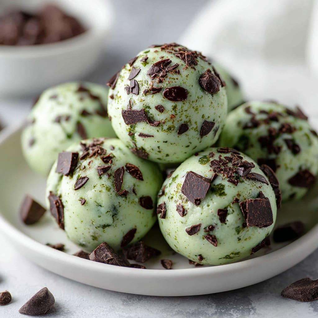 Mint Chocolate Chip Protein Balls