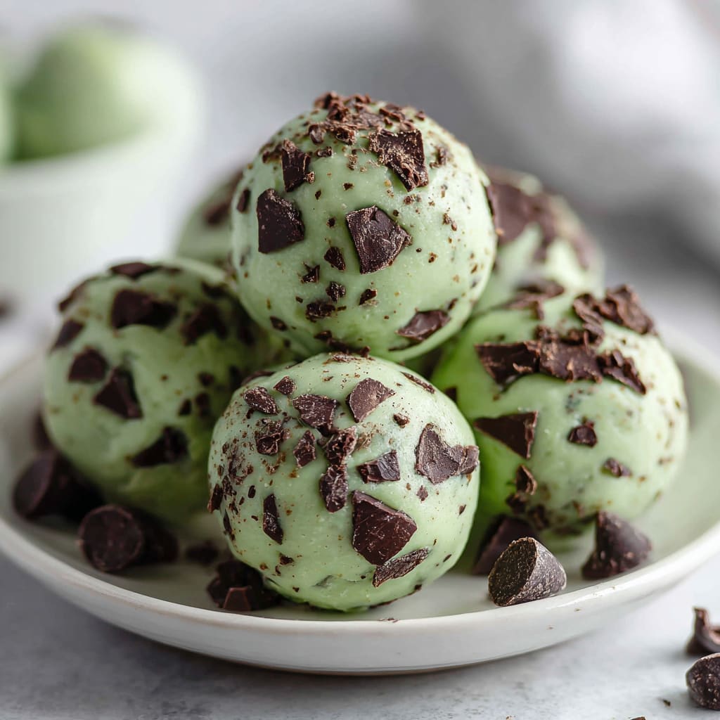 Mint Chocolate Chip Protein Balls