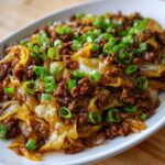 Mongolian Ground Beef and Cabbage