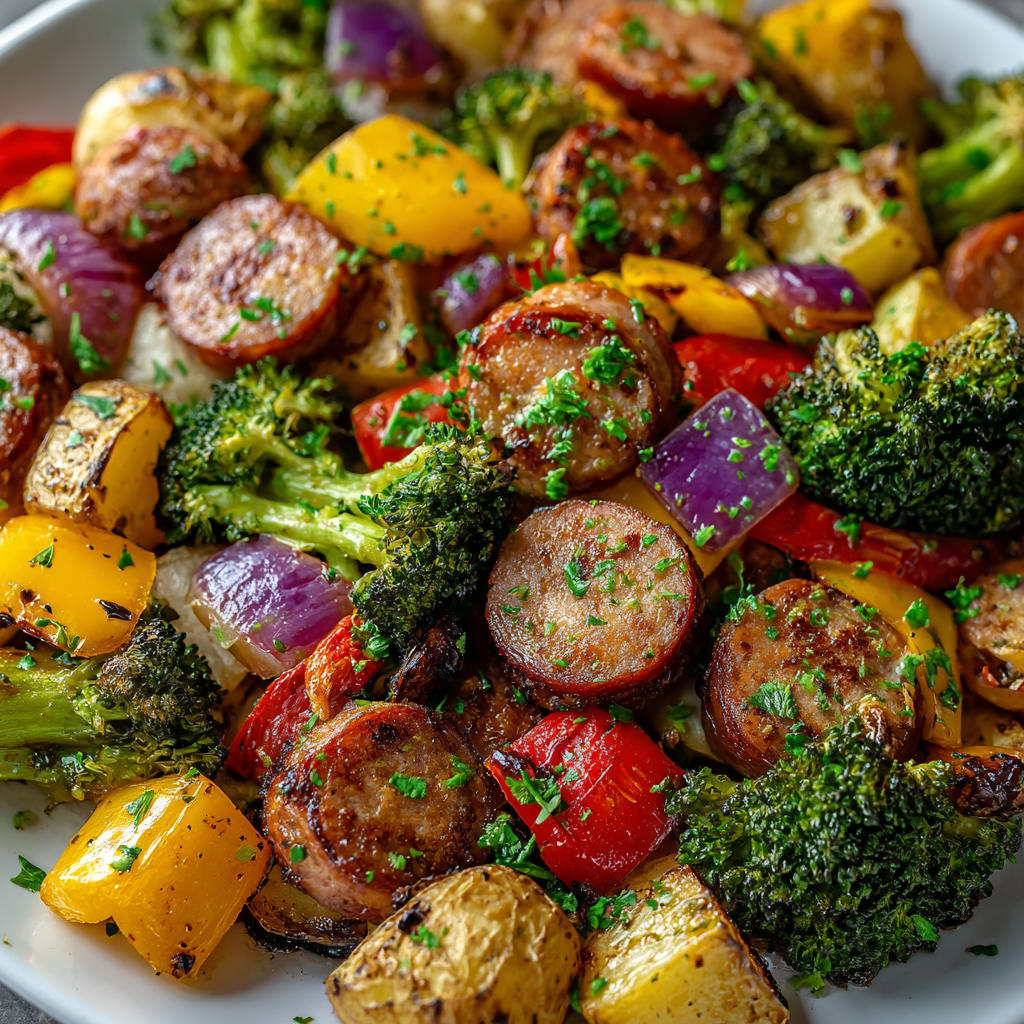 Sheet Pan Chicken Sausage and Veggies