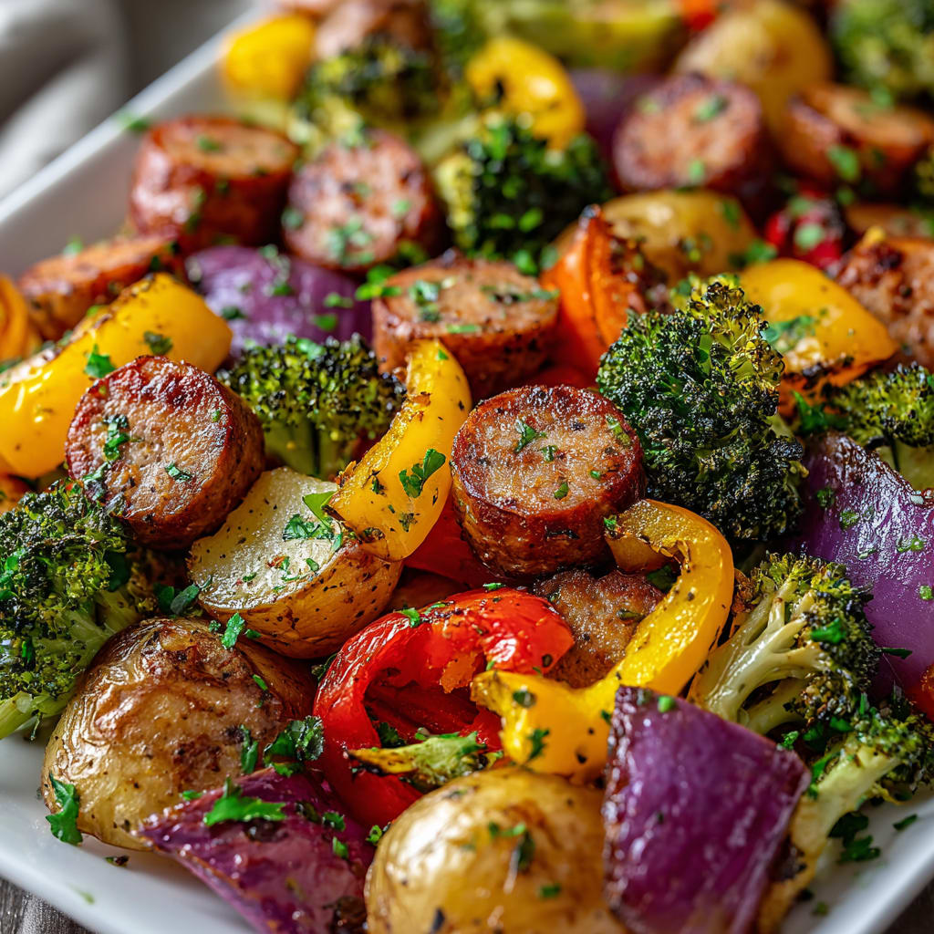 Sheet Pan Chicken Sausage and Veggies