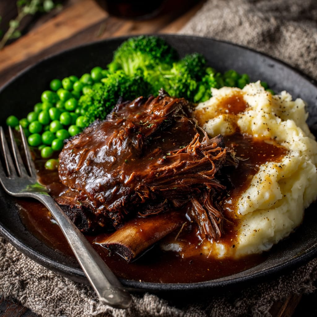 Slow Cooker Beef Short Ribs with Rich Gravy