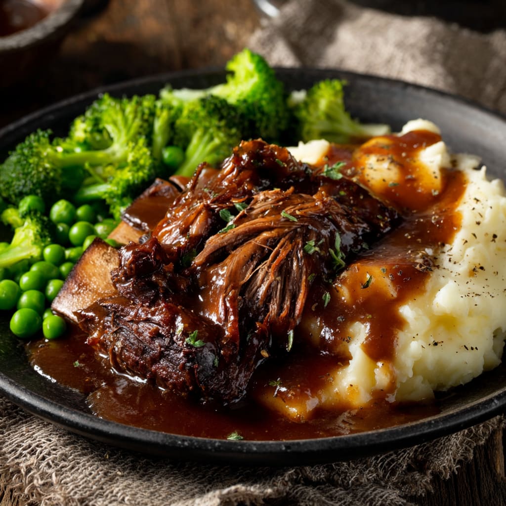 Slow Cooker Beef Short Ribs with Rich Gravy