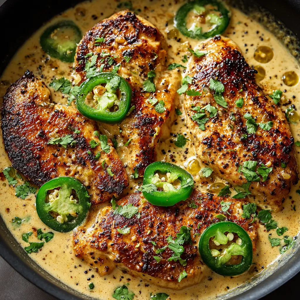Spicy Jalapeno Chicken with Creamy Sauce