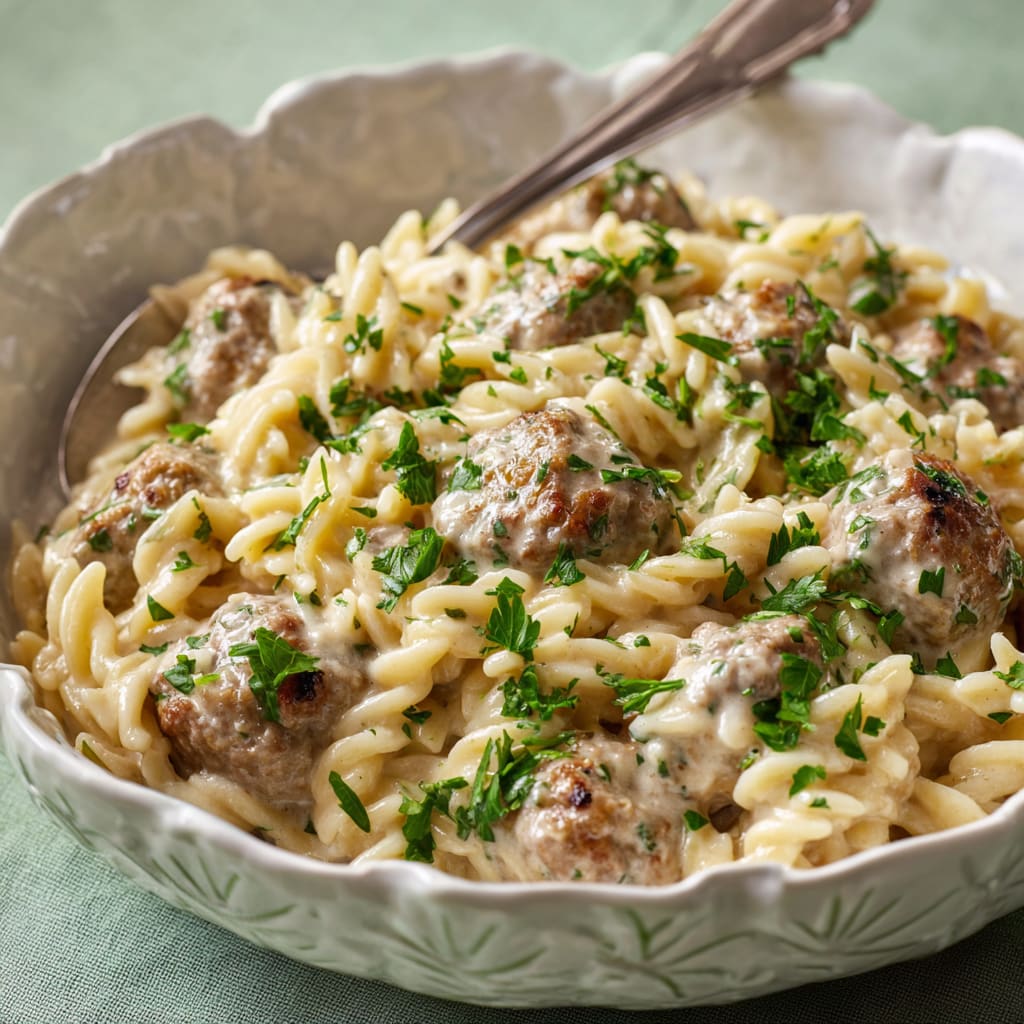 Swedish Meatball Orzo