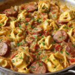 Andouille Sausage Tortellini Skillet