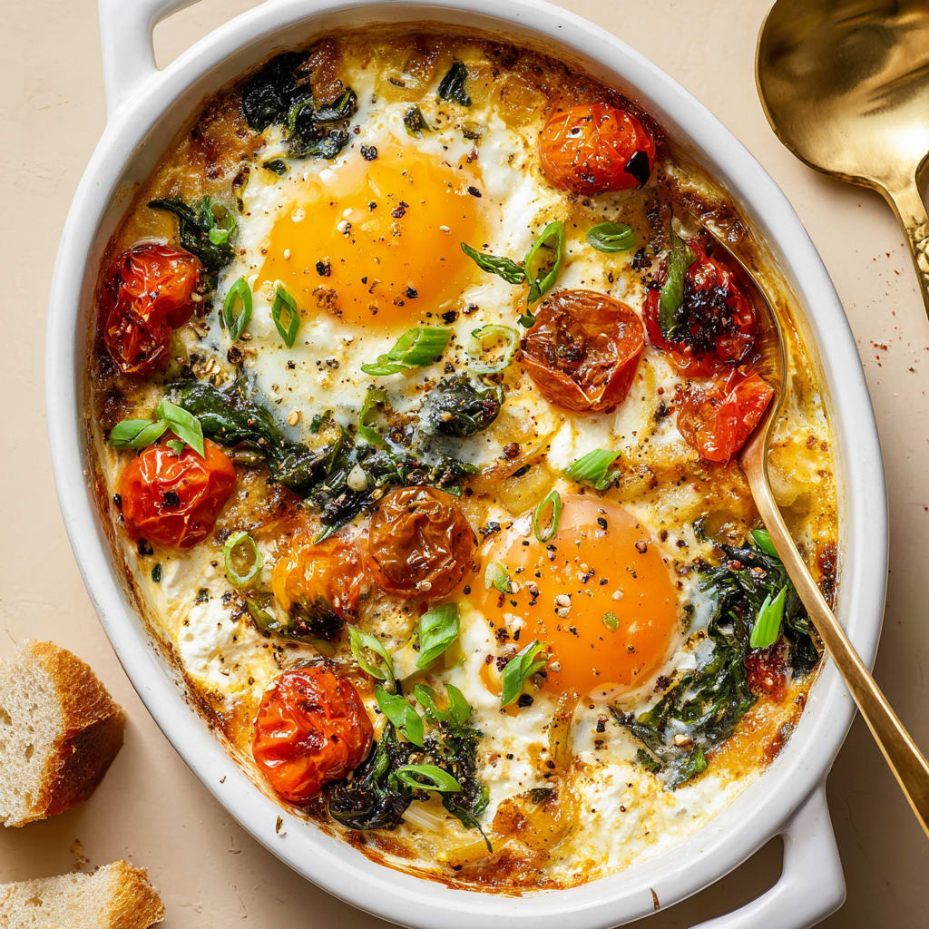 Baked Feta Eggs Recipe