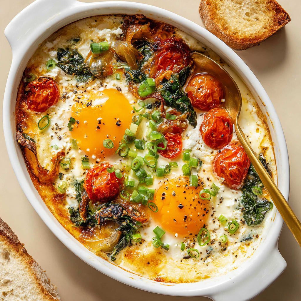 Baked Feta Eggs Recipe