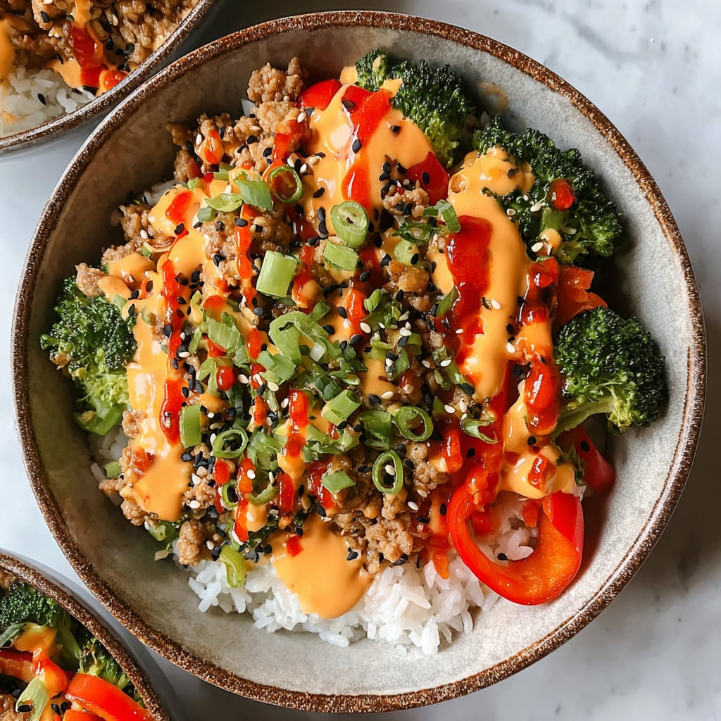 Bang Bang Ground Turkey Rice Bowls